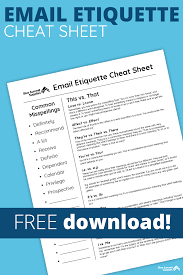 Email Etiquette In The Workplace In 2020 Etiquette Workplace Cheat Sheets