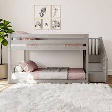 4/5 5 5 our ranges. When It S Time To Move Out Of The Nursery And Into Big Kid Sized Furniture This Twin Over Twin Bunk Bed Is Just What Yo Twin Bunk Beds Low Loft Beds Bunk Beds