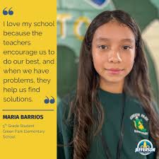 Meet Maria Barrios, a Bright 5th Grade Student at Green Park Elementary  School