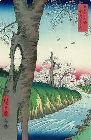 歌川広重 冨士三十六景 武蔵小金井 日本のイラスト 日本画 広重