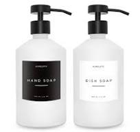 Amazon.com: Luxury Glass Soap Dispenser Set of 2 - Elegant ...