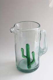 To pick the right cactus for you, you should consider factors like sunlight, space, temperature there are several common reasons why a cactus might be dying: Vintage Hand Blown Glass Pitcher W Saguaro Cactus Mexican Art Glass Margarita Pitcher