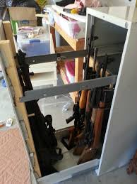Shelves, drawer, rack, rail mounts, and hooks provide multiple storage options. Diy Gun Storage Closet References Easy Diy Ideas