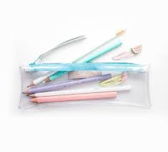 Clear Glitter Pencil Case Plastic Pen Pouch See Through Make Etsy Diy Makeup Bag Pencil Case Pencil Case Stationery