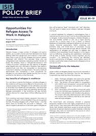 The national petroleum policy was formulated to regulate malaysia's oil and gas sector to ensure efficient, secure and environmentally sustainable supplies of energy. Opportunities For Refugee Access To Work In Malaysia Isis