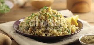 Eggplant Dip With Yoghurt And Zaatar Middle Eastern Cuisine Al Wadi Al Akhdar Eastern Cuisine Eggplant Dip Middle Eastern Recipes