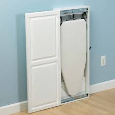 Our New Laundry Room Design Has Pretty Much Left No Room To Tuck Away Our Old Ironin Wall Mounted Ironing Board Laundry Room Organization Ironing Board Cabinet