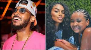 Mia Burks, ex-partner of Carmelo Anthony, beams with relief as her  daughter, Genesis Harlo Anthony, smiles for portraits