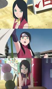 Uchiha Sarada With Green Eyes And Long Black Hair So Beautiful Sarada Uchiha Animes Boruto Anime Naruto