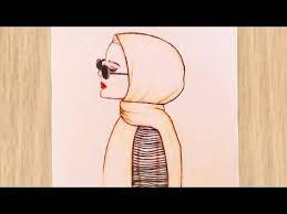 how to draw girl with glasses easy رسم بنت محجبة للمبتدئين رسم بنات سهل youtube beautiful drawings drawings humanoid sketch