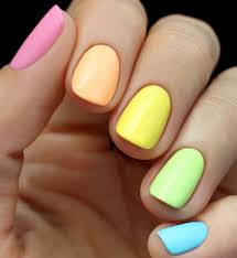 mani monday neon rainbow nail tutorial lulus com fashion blog trendy nails nail designs rainbow nails