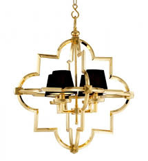 Casa Padrino Barock Luxus Kronleuchter 4 Flammig Jugendstil Gold Schwarz Möbel Lüster Leuchter Hängeleuchte Hängelampe