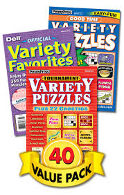 Plus 20 crostics, special issue: Penny Dell All Variety Puzzles Value Pack 40 Penny Dell Puzzles