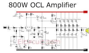 Circuit 800 Watt Power Amplifier Ocl Works With Class Ab Which Generated Power Efficiency Can Reach 85 Pe Power Amplifiers Audio Amplifier Subwoofer Amplifier