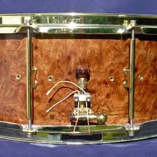 Rare Matt Gaither 14x6.5" Custom Snare, Elm Burl veneer, one