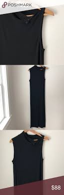 Dkny Black Sleeveless Gown Maxi Knit Dress Sleeveless Gown Dkny Dress