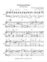 Print and download deja vu beginner sheet music by piano pod arranged for piano. Christina Perri A Thousand Years Simple Piano Sheet Music Arrangement Sophie Sauveterre