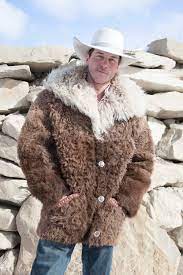 Buffalo Hide Fur Coat Angora Collar Real Yellowstone Buffalo Fur Fur Coat Native American Jackets Unique Jackets