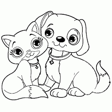 If your child loves interacting. Puppy Kitten Coloring Pages Puppy Coloring Pages Cat Coloring Page Dog Coloring Page