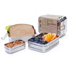 Set Inox 3 En 1 Ecolunchbox Recipients Alimentaires Alimentation Nourriture