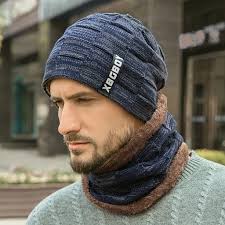 Gorro de punto de invierno * y elegante para hombres con forro polar a  prueba *