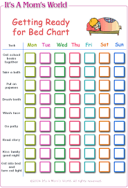 getting ready for bed chart