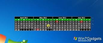 Simple Calendar Win 7 Gadget Calendar Desktop Gadgets Gadgets
