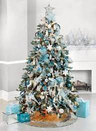Buy or make your own christmas wreath of blue and white deco mesh and decorate it with silver snowflakes, ornaments, a snowman head, snowy pinecones and berries and all the other stuff that comes to your mind. Christmas Blue Theme