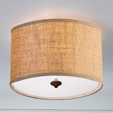 Burlap Drum Shade Ceiling Light In 2020 Drum Shade Craft Room Lighting Ceiling Lights