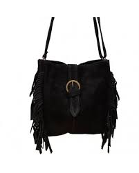 See what makes us the home decor superstore! Sac Boho A Bandouliere Cuir Nubuck Croute De Cuir Franges Noir