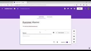 Membuat Kuesioner Dengan Google Form Part 1 Youtube