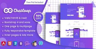 Chatloop Angular 7 App Landing Page Columns4 Angular Angular 7 Angular 7 Landing Page Angular App Ang App Landing Page React App Landing Page
