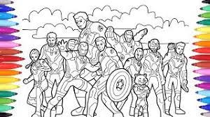 Printable coloring pages for kids step by step drawing instructions. Marvel Avengers Endgame Coloring All Avengers Endgame Characters With New Suit Armours Youtube