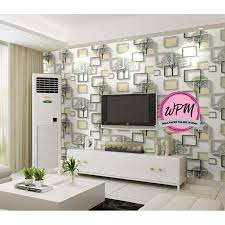 Dinding ruang tamu anda hanya berupa cat polos? Wallpaper Dinding Motif Brown Tree Square Shopee Indonesia