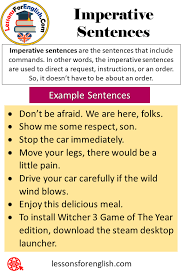 This type of sentence always takes the second person (you) for the subject but most of the time the subject remains hidden. Imperative Sentence Definition Imperative Sentence 100 Examples Imperative Sentences Think About The Glorious Imperative Sentences Sentence Examples Sentences