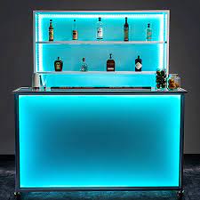 Portable bar with led lights. Convention Bar Trade Show Portable Bar Indoor Portable Bars