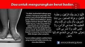 Doa Mengurangkan Berat Badan Doa Berat Badan Iman