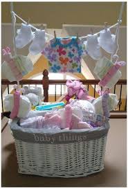 Here S A Pinterest Inspired Baby Shower Gift I Made For One Of My Girlfriends I Combined So In 2020 Baby Shower Baskets Diy Baby Shower Gifts Baby Shower Gift Basket