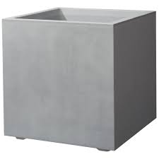 Structures en béton soumises à des contraintes. Pot Carre Cubo Millenium Beton H 38 X L 39 Cm Jardiland