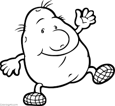 Coloring books for boys and girls of all ages. Cartoon Potato In Shoes Coloring Page Coloringall