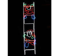 Christmas LED Motif Santa Climbing Ladders Sign 150x60cm Animiated