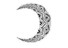 Mandala Crescent Moon Illustration Moon Illustration Moon Tattoo Crescent Moon Tattoo