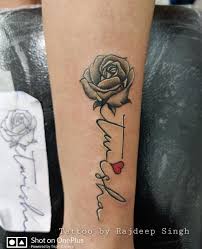 It is a reminder of who you are or whoever you value. Rose With Name Tattoo