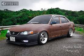 Sits well on big wheels and low suspension with subtle trd bodykit. 1998 Toyota Corolla Wheel Offset Flush Coilovers 269513 Custom Offsets