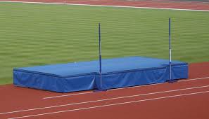 Both men flawlessly completed a jump of 2.37 meters (7 feet, 9¼ inches). Stadia Competition Olympic High Jump Landing Area