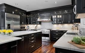 Durable And Popular Stainless Steel Kitchen Appliances Black Kitchen Cabinets Kitchen Design Elegant Kitchens