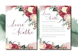 Einladungskarte Fur Hochzeiten Mit Roter Protea Im Aquarelllook Pdf Datei Die Von Mir Personalisiert Wird Book Cover