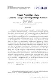 Perana guru sebagai pendidik 1. Pdf Filsafat Pendidikan Islam Konstruksi Tipologis Dalam Pengembangan Kurikulum