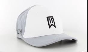 Tiger Woods Logo Collection Golf Gray White Cap Hat Nike Rzn Vapor 63971 012 White Caps Logo Collection Wood Logo