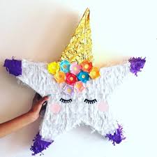 Unicorn Star Pinata Pinatas Galore It is empty, needs pinata fillers. unicorn star pinata